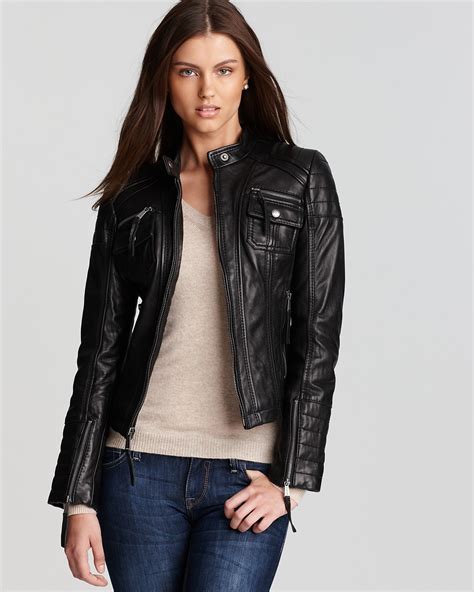 michael kors leather jacket uk|Michael Kors leather jacket sale.